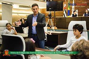 Visita do Colégio São Jose na Câmara de Santos