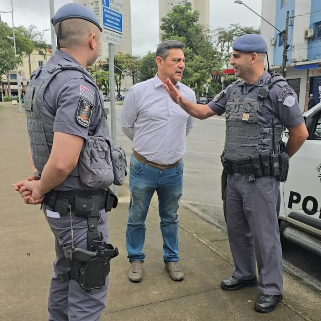 Vereador Sérgio Santana atividade delegada polícia militar Santos