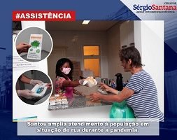 Santos amplia atendimento à população em situação de rua durante a pandemia (COVID-19)