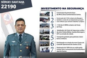 Conheça os 5 principais projetos de Sérgio Santana para a segurança pública.