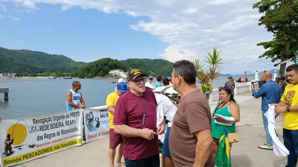 Vereador Sérgio Santana pesca artesanal Santos Guarujá